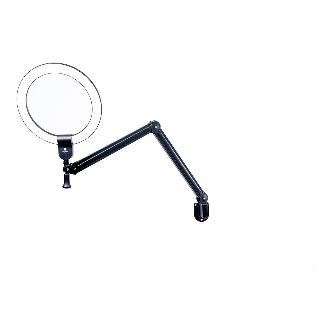 Daylight Aura on Arm LED Ring Lamp, 23W, Black