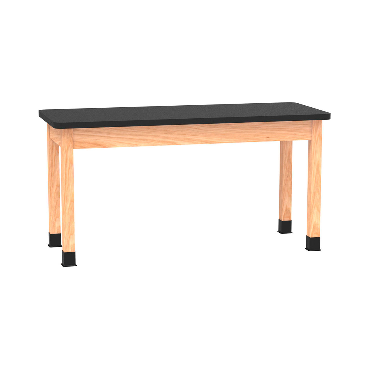 PerpetuLab Table with Laminate Top, 60"L x 24"W x 30"H, Red Oak