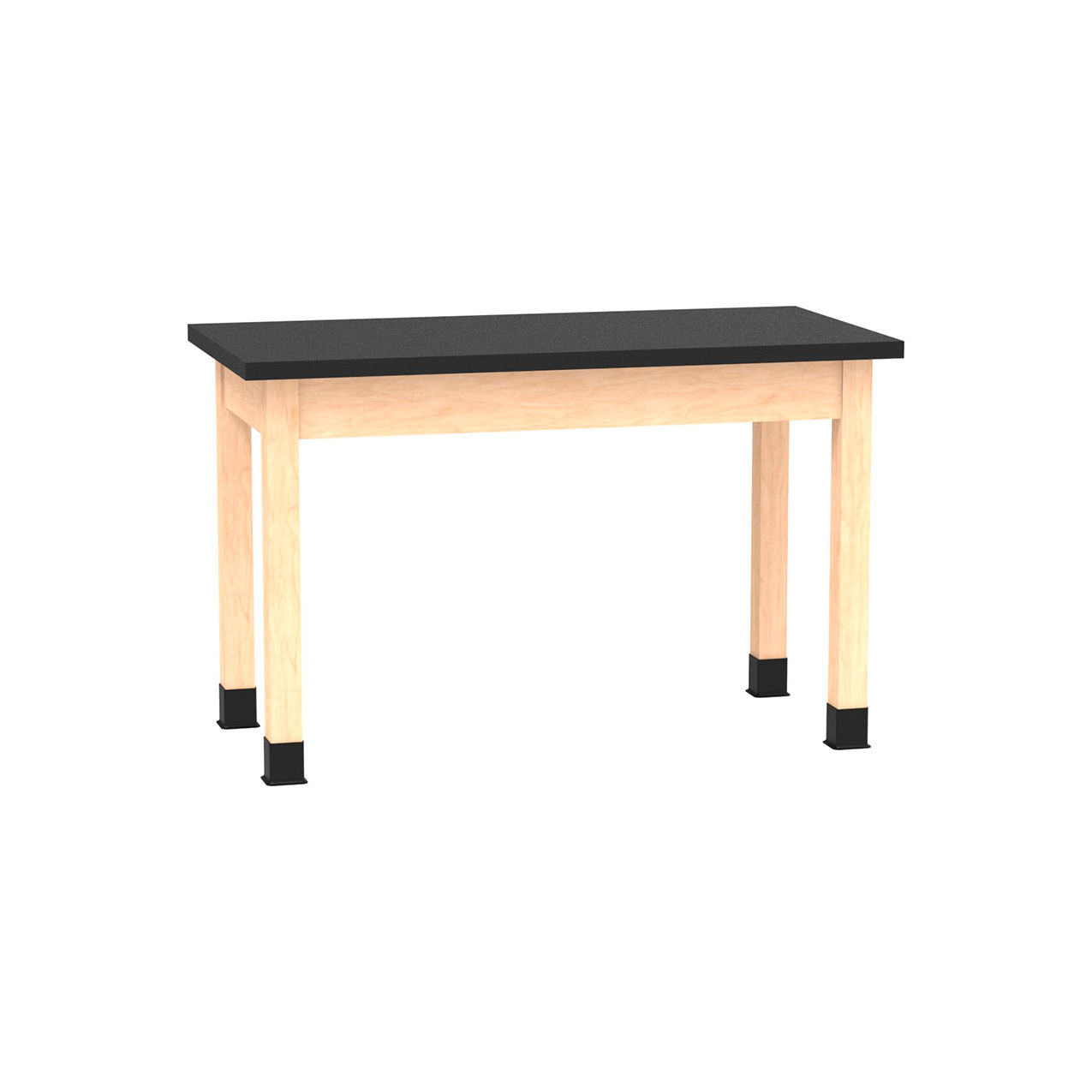 Science Lab Table with ChemGuard Top, 48"L x 24"W x 30"H, Maple