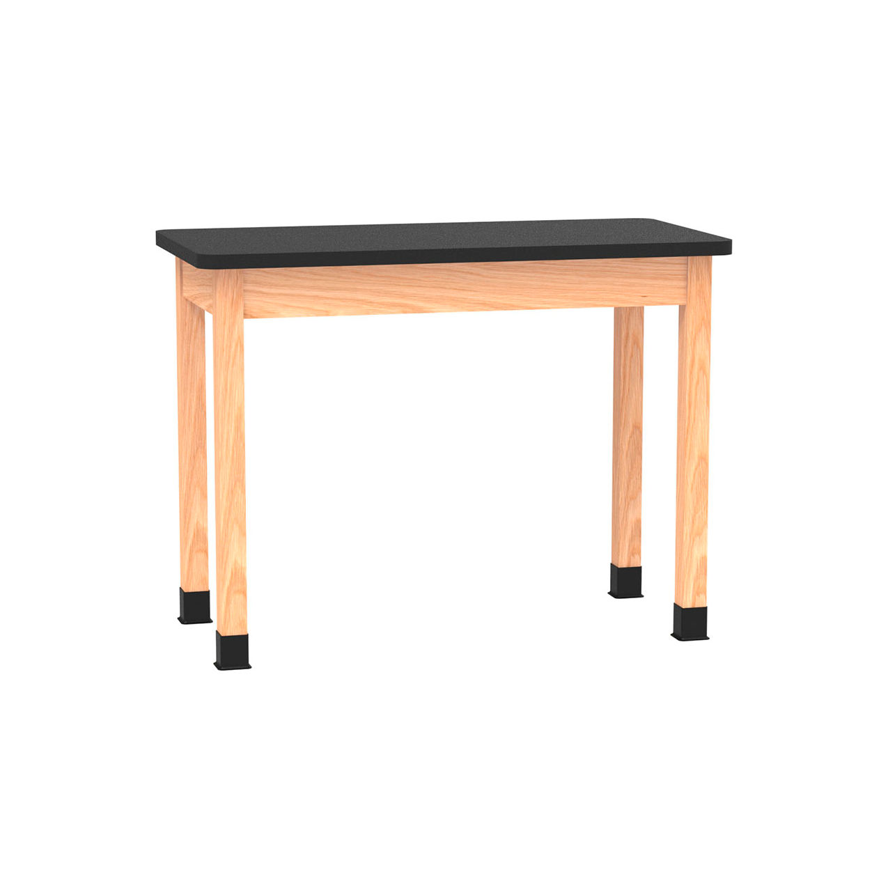 Science Lab Table with Laminate Top, 48"L x 24"W x 36"H, Red Oak
