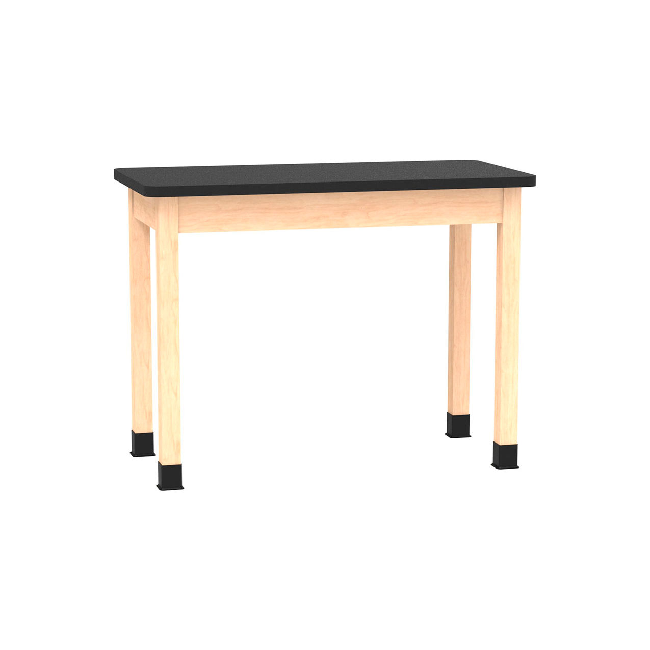 Science Lab Table with Laminate Top, 48"L x 24"W x 36"H, Maple