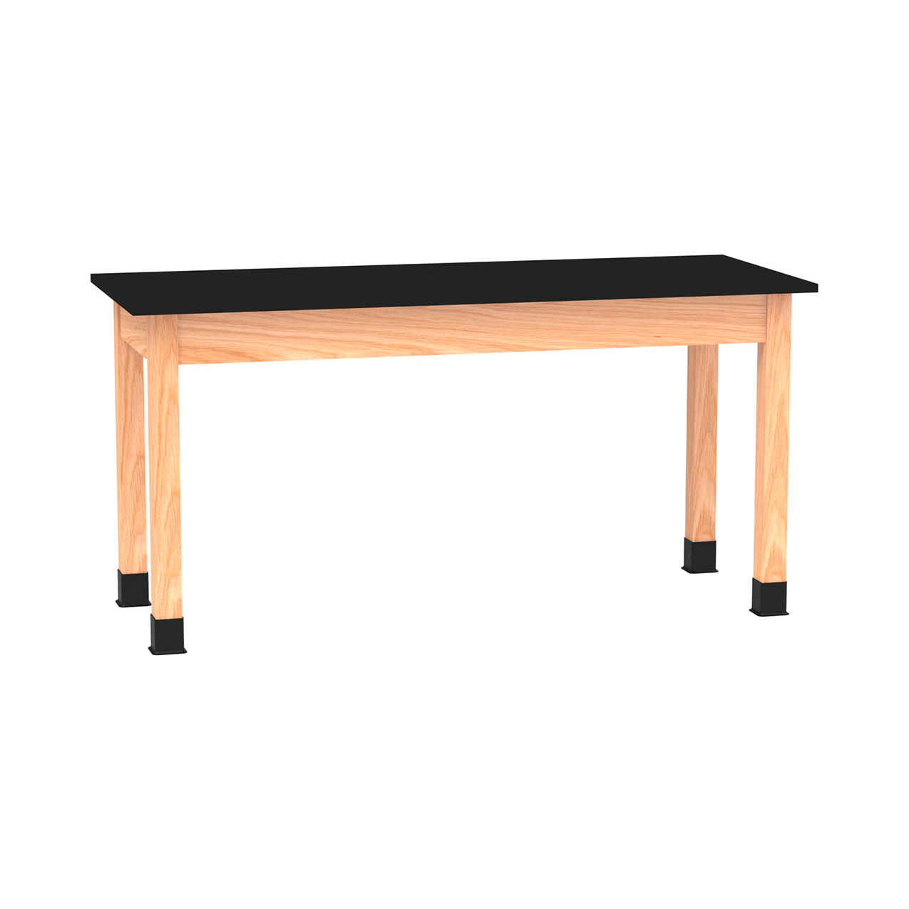PerpetuLab Table with Phenolic Top, 60"L x 24"W x 30"H, Red Oak