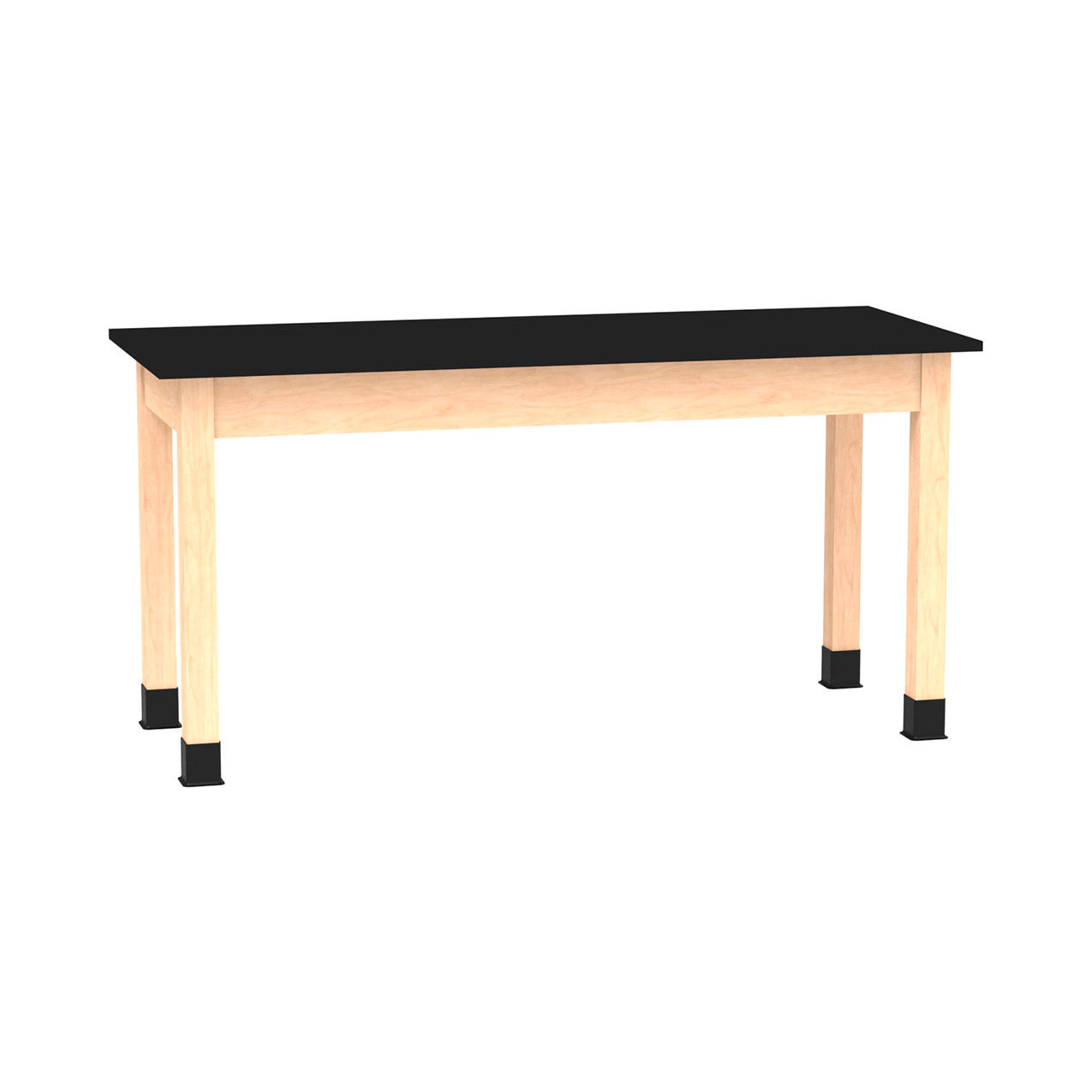 Science Lab Table with Phenolic Top, 60"L x 24"W x 30"H, Maple