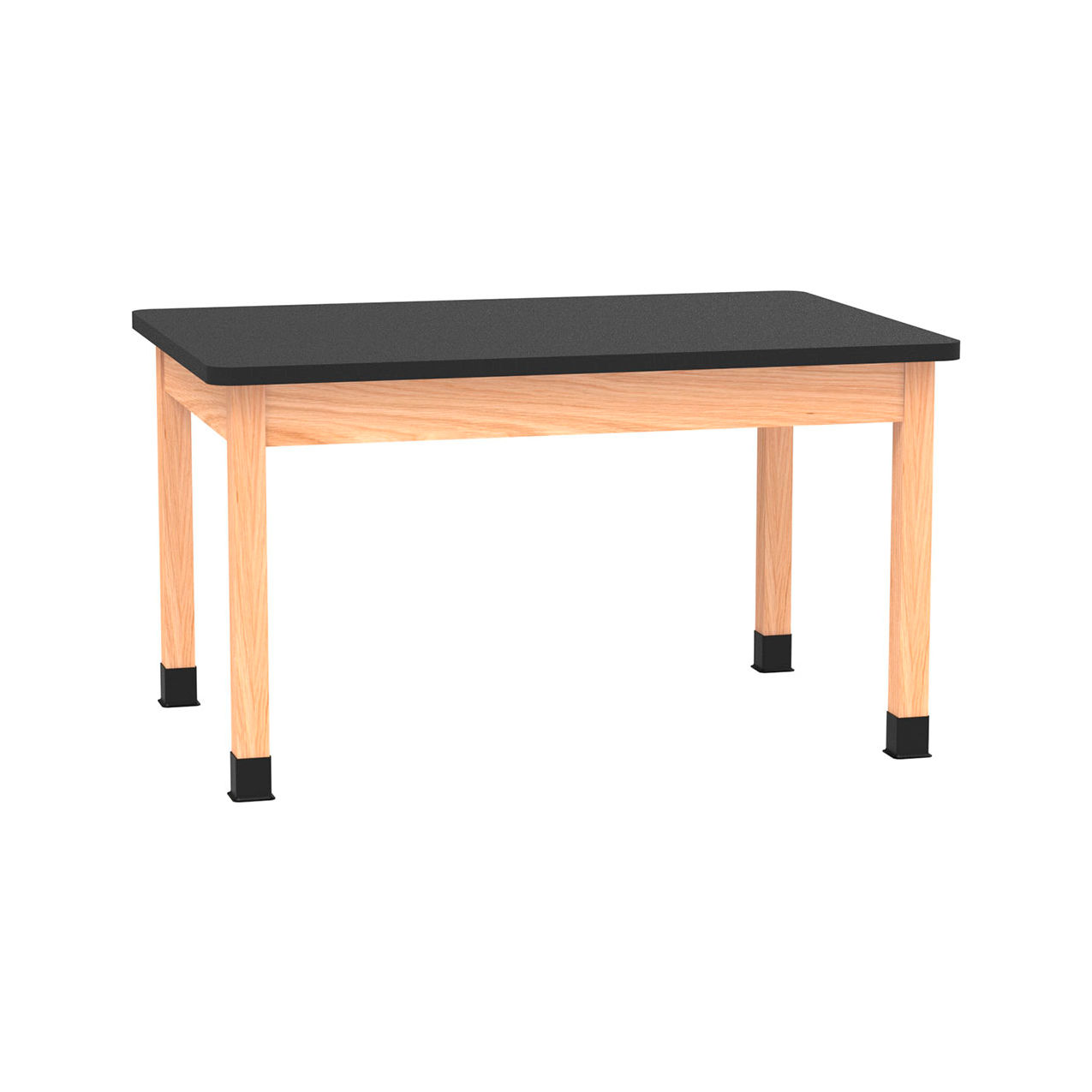 PerpetuLab Table with Laminate Top, 54"L x 36"W x 30"H, Red Oak