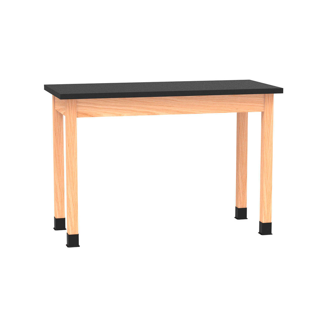Science Lab Table with ChemGuard Top, 54"L x 24"W x 36"H, Red Oak