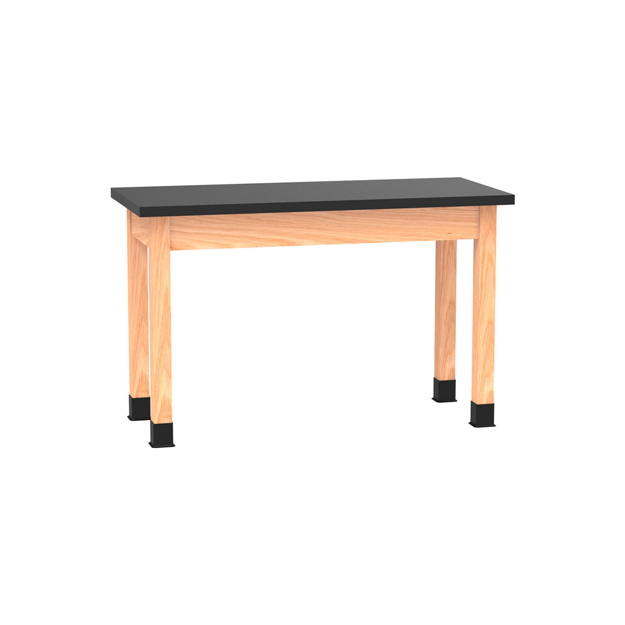 Science Lab Table with ChemGuard Top, 48"L x 21"W x 30"H, Red Oak