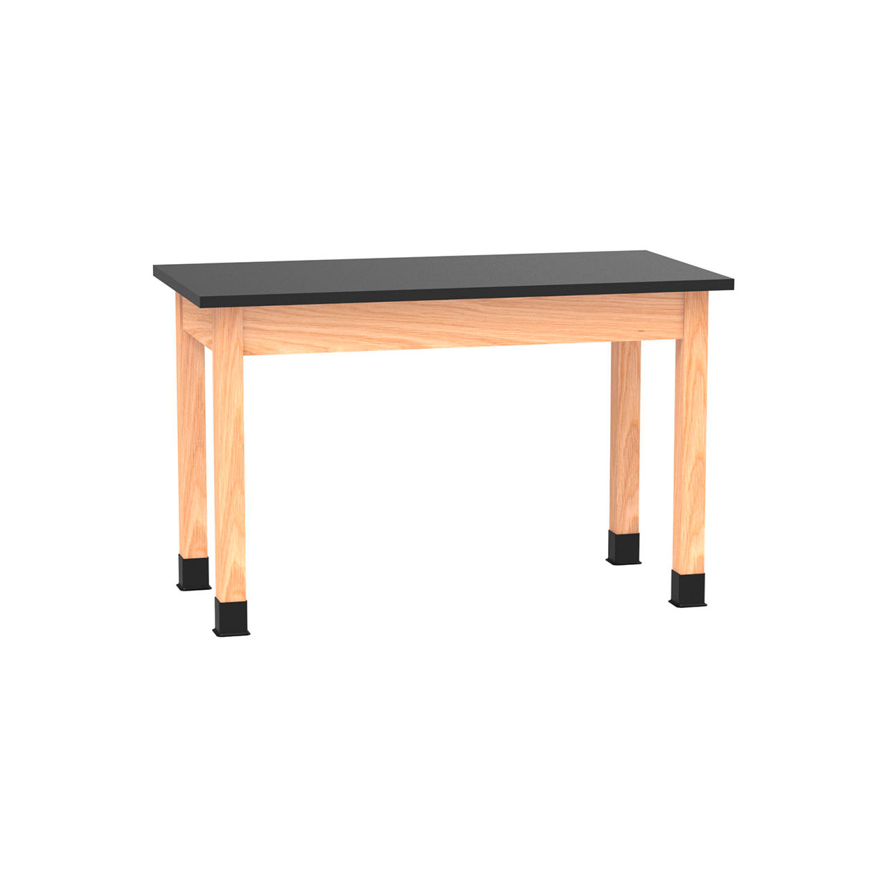 PerpetuLab Table with Epoxy Top, 48"L x 24"W x 30"H, Red Oak
