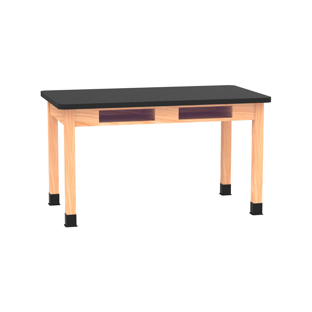 PerpetuLab Table with Laminate Top, 54"L x 30"W x 30"H, Red Oak