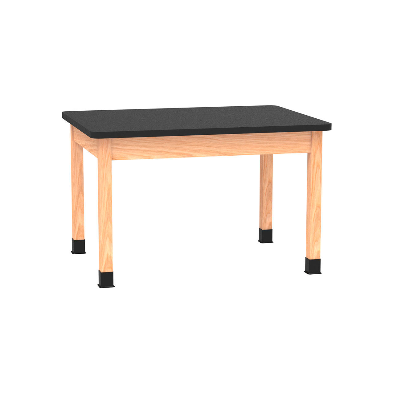 Science Lab Table, Laminate Top, 48"L x 36"W x 30"H, Red Oak
