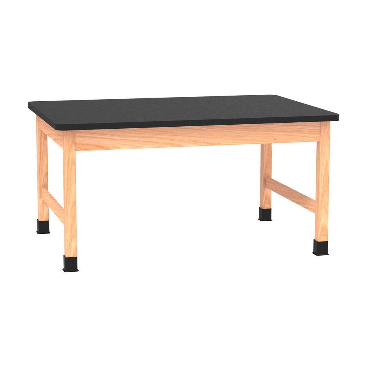 PerpetuLab Table with Laminate Top, 60"L x 42"W x 30"H, Red Oak