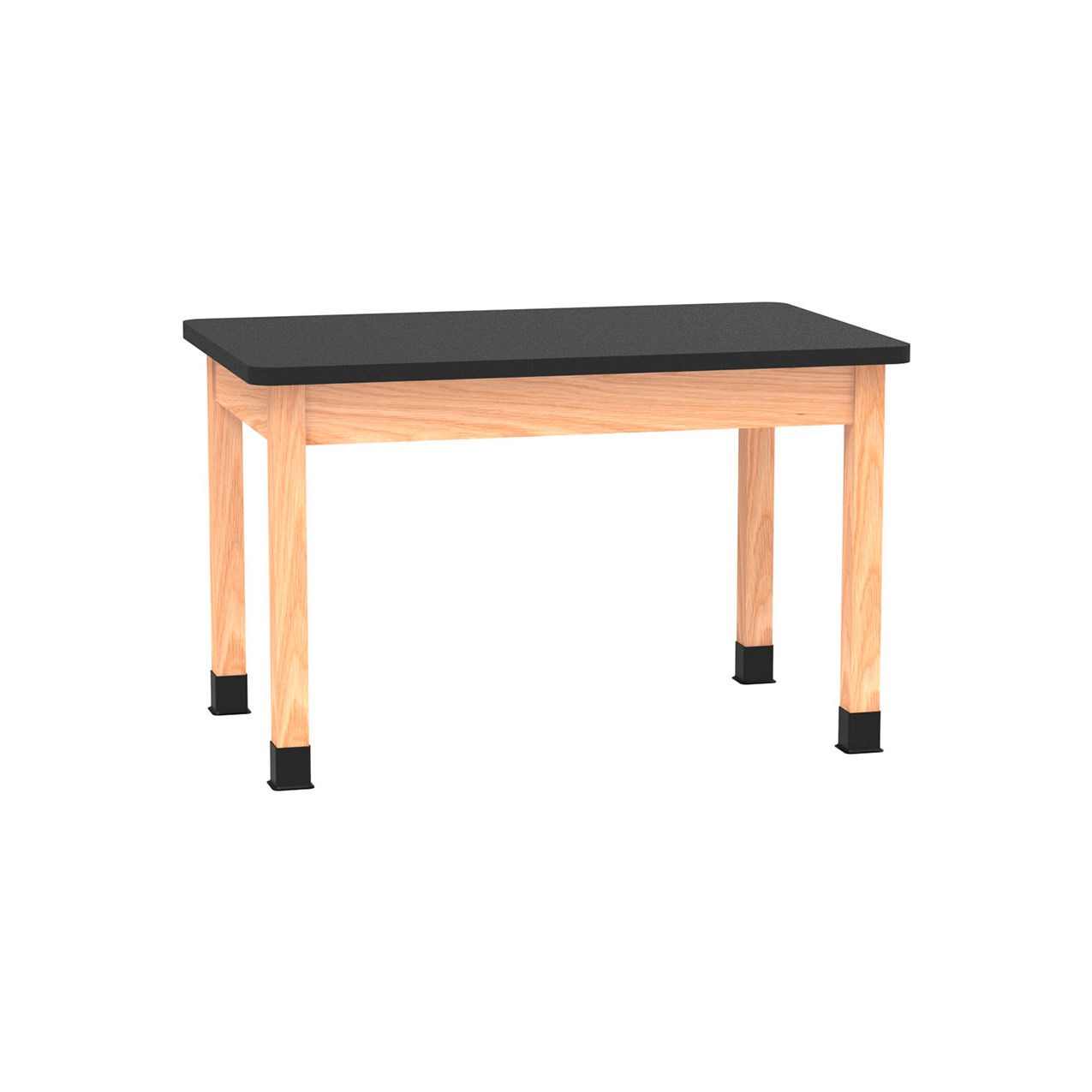 PerpetuLab Table with Laminate Top, 48"L x 30"W x 30"H, Red Oak