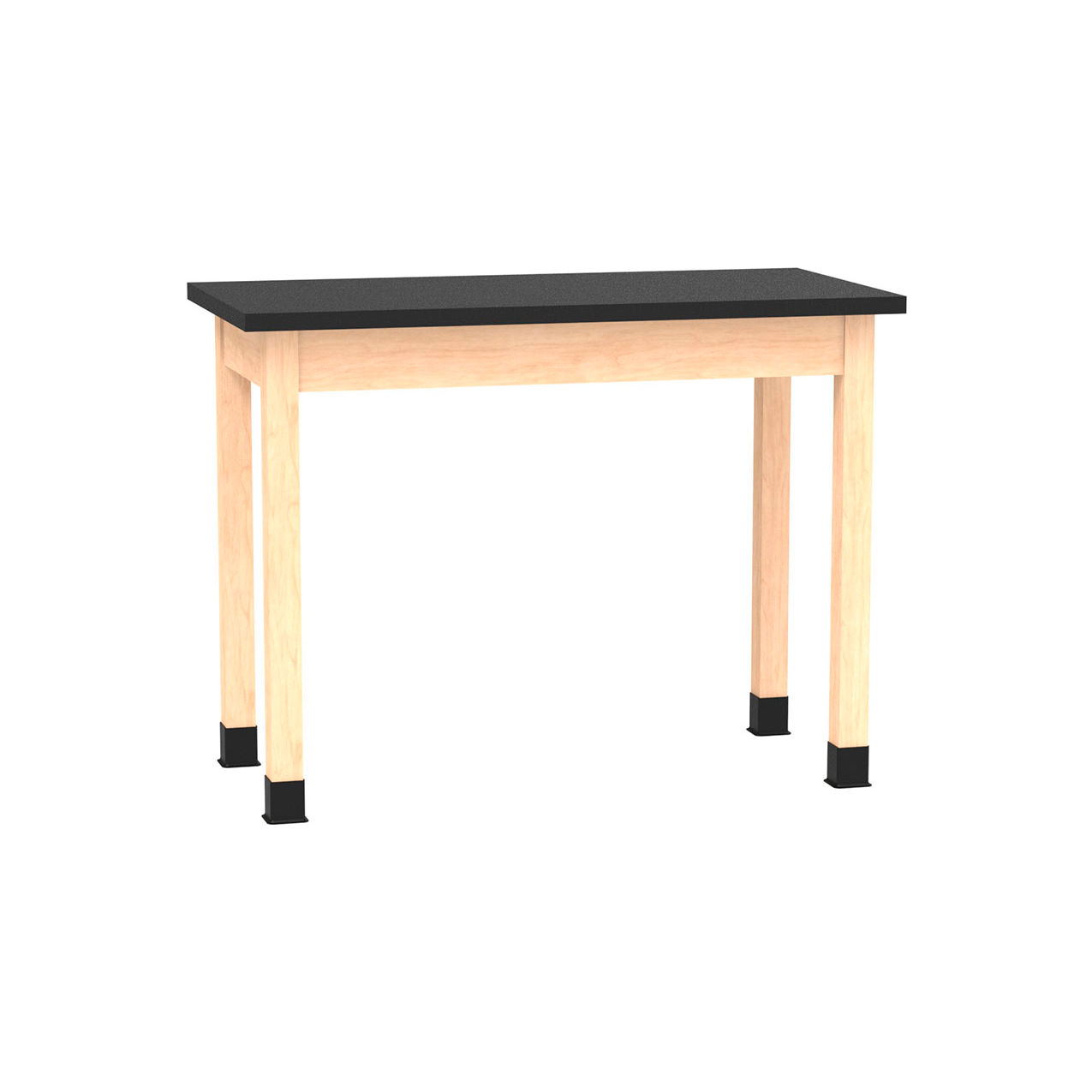 Science Lab Table with ChemGuard Top, 48"L x 24"W x 36"H, Maple