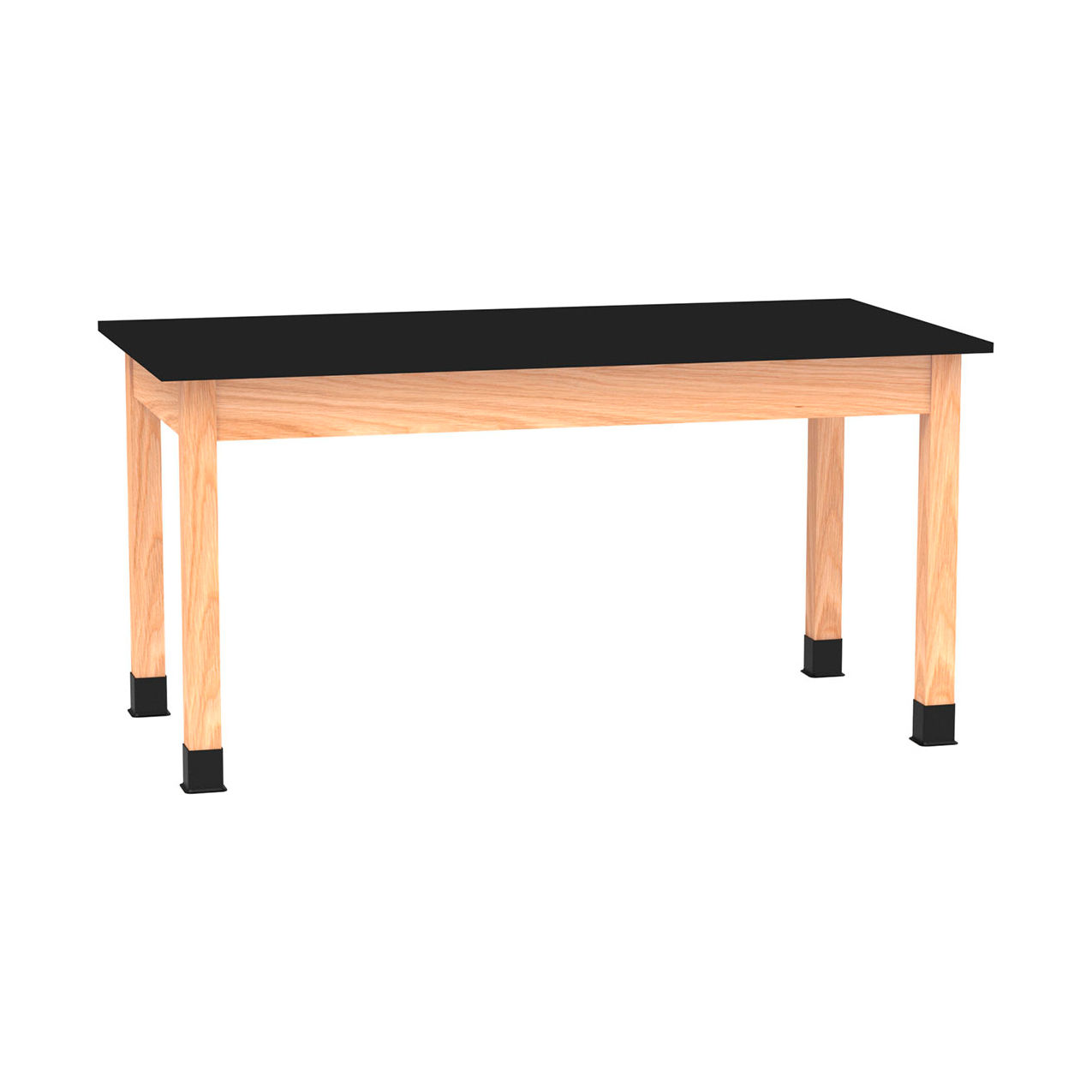 Science Lab Table with Phenolic Top, 60"L x 30"W x 30"H, Red Oak
