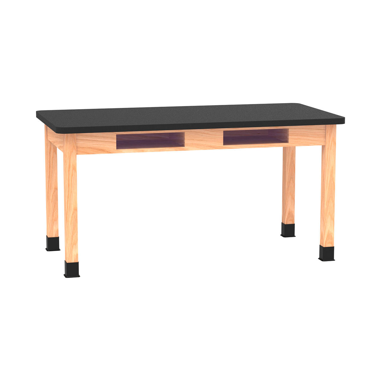 PerpetuLab Table with Laminate Top, 60"L x 30"W x 30"H, Red Oak