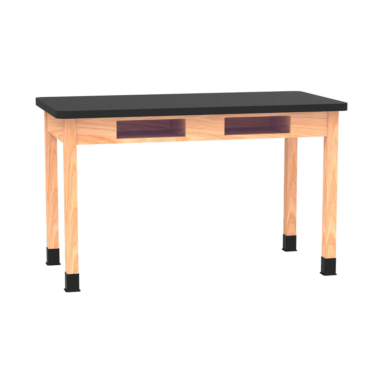 PerpetuLab Table with Laminate Top, 60"L x 30"W x 36"H, Red Oak