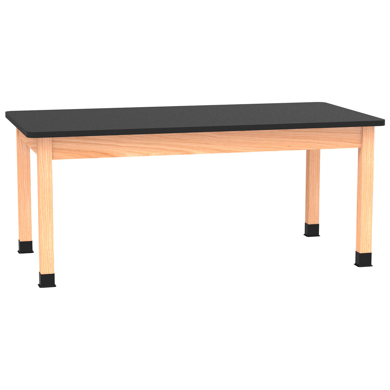 Science Lab Table, Laminate Top, 60"L x 36"W x 30"H, Red Oak