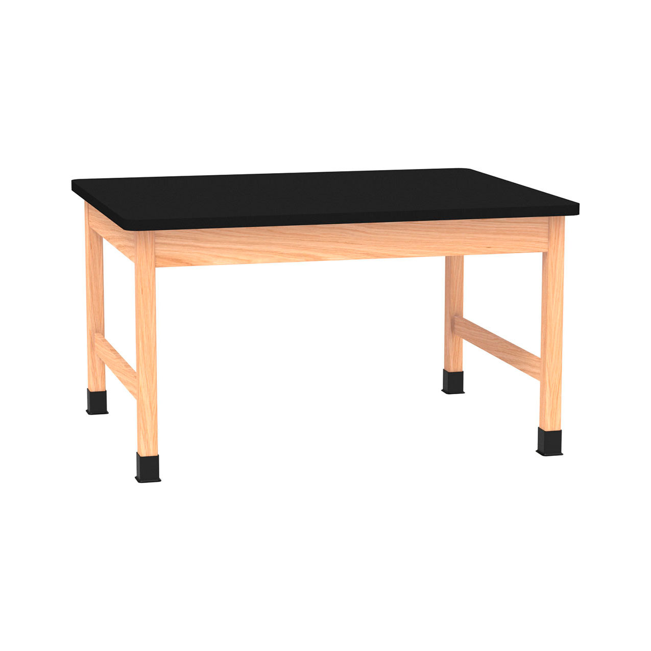 PerpetuLab Table with Laminate Top, 54"L x 42"W x 30"H, Red Oak