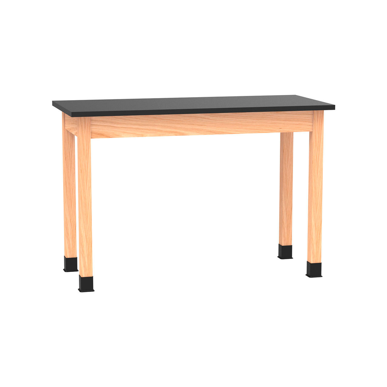 PerpetuLab Science Lab Table with Epoxy Top, 54"L x 24"W x 36"H, Red Oak