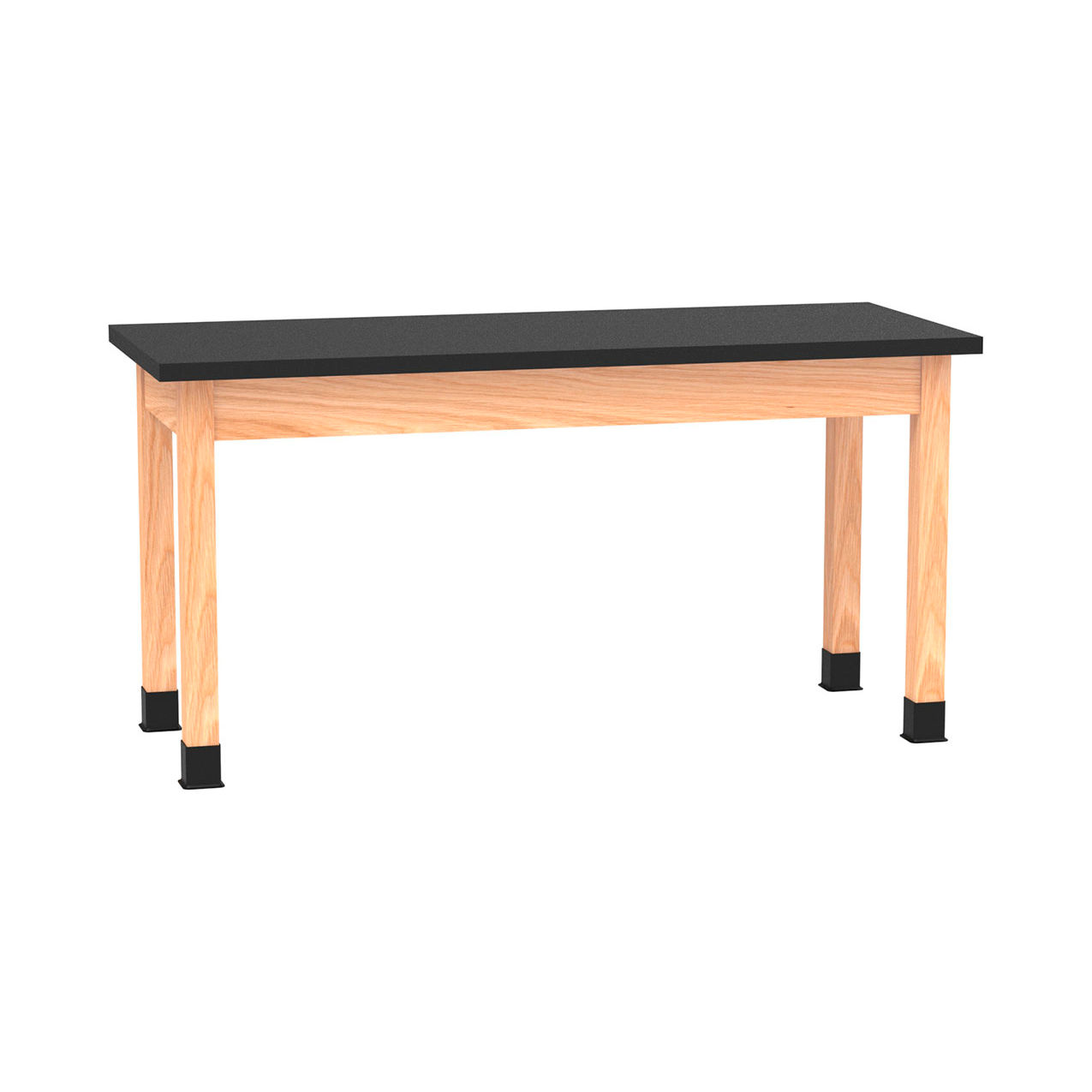 PerpetuLab Table with ChemGuard Top, 60"L x 24"W x 30"H, Red Oak