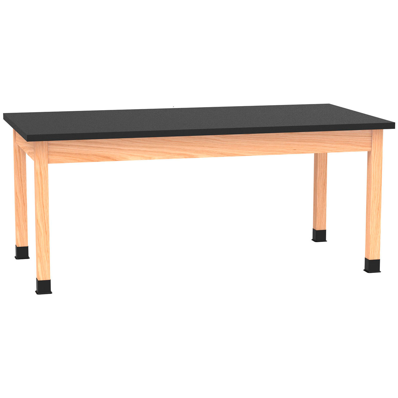 Science Lab Table with ChemGuard Top, 72"L x 36"W x 30"H, Red Oak