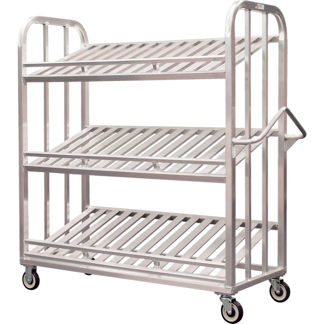 Aluminum Order Picking Cart 65"W x 26"D x 67-1/2"H, 9 Pan Capacity