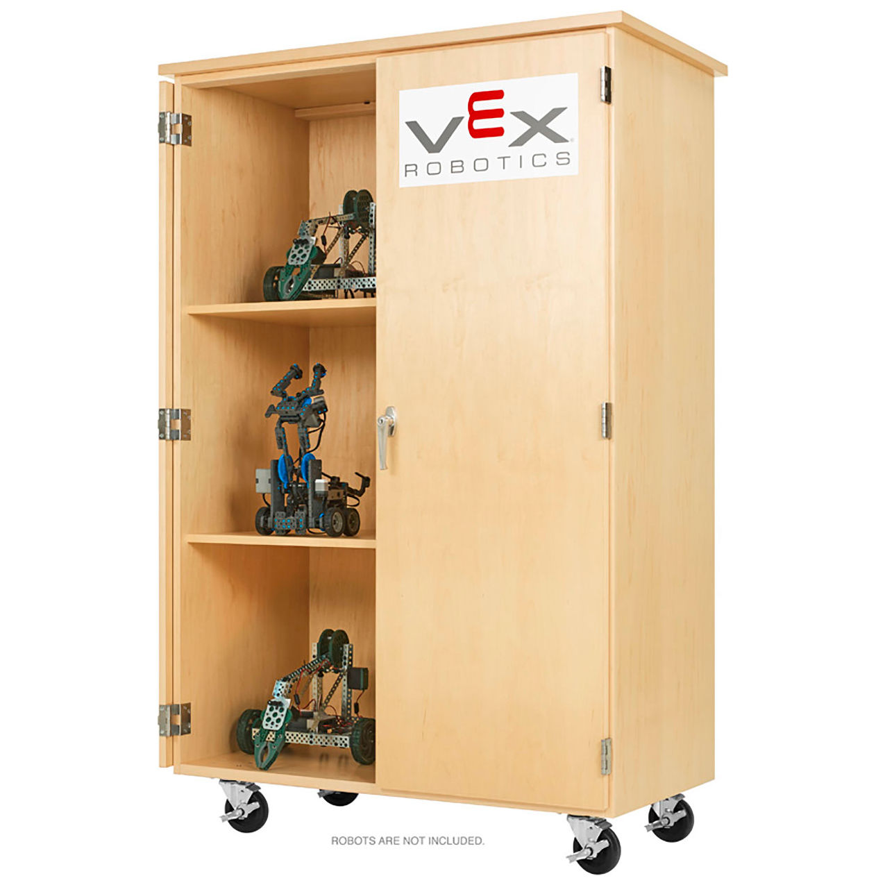 Robot Compartment Storage, Vex Endorsed Product, 44"W x 24"D x 68"H, Maple