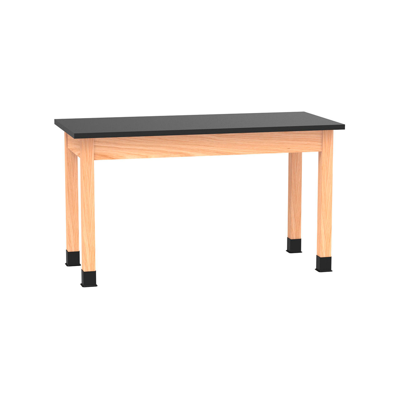PerpetuLab Table with Epoxy Top, 54"L x 24"W x 30"H, Red Oak