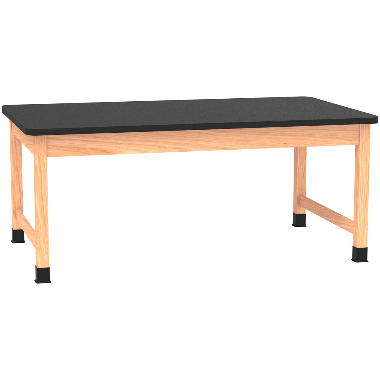 PerpetuLab Table with Laminate Top, 72"L x 42"W x 30"H, Red Oak