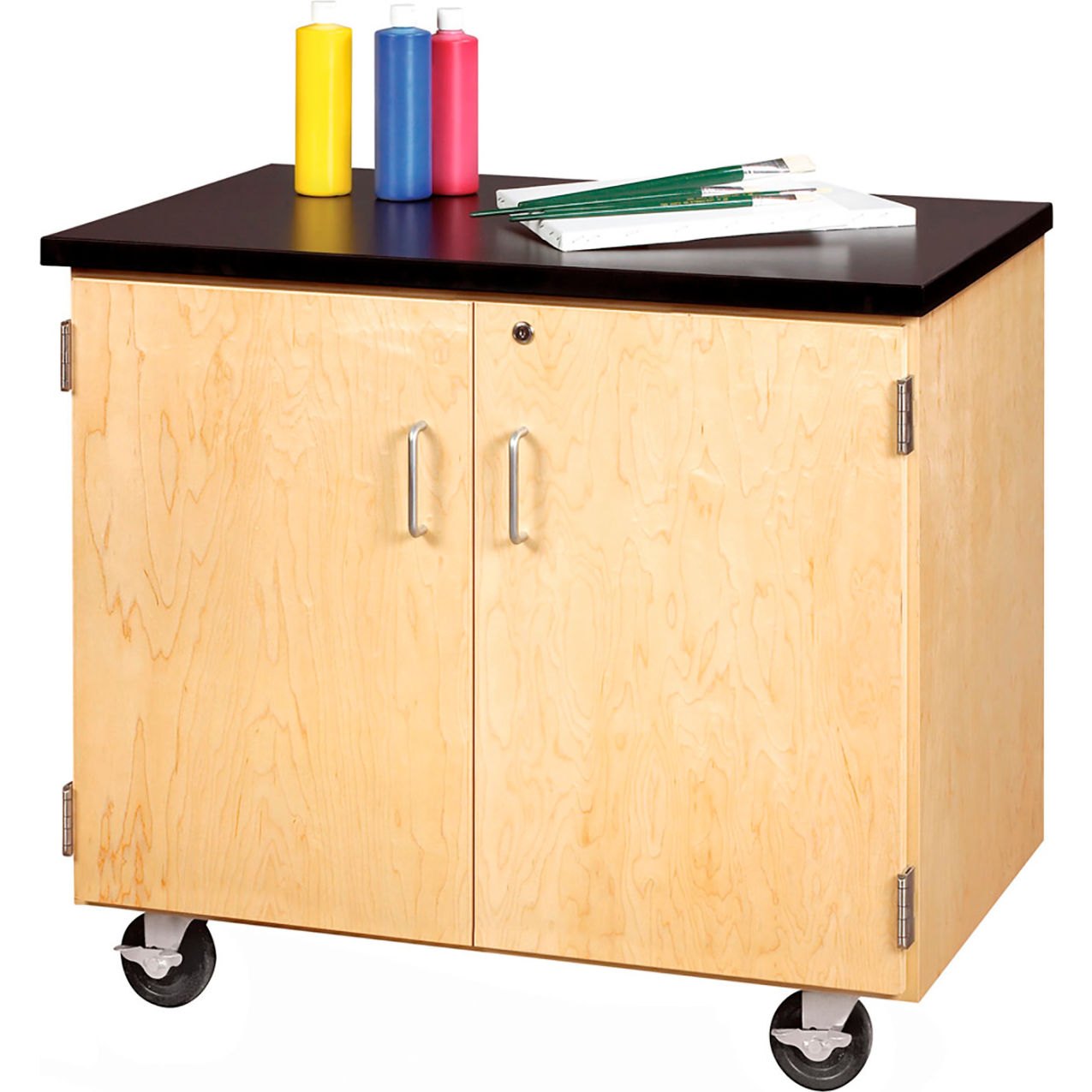 Access Touchdown Worktop Cabinet, 36"W x 24"D x 33-1/2"H, Maple