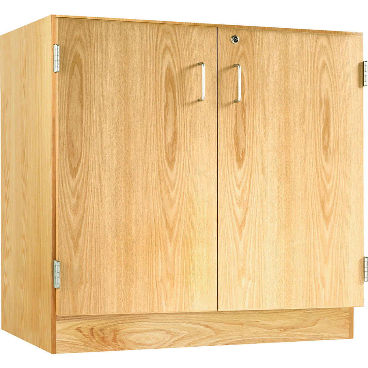 Signature Base Cabinets with 2 Lockable Drawers, 36"W x 22"D x 35"H, Red Oak