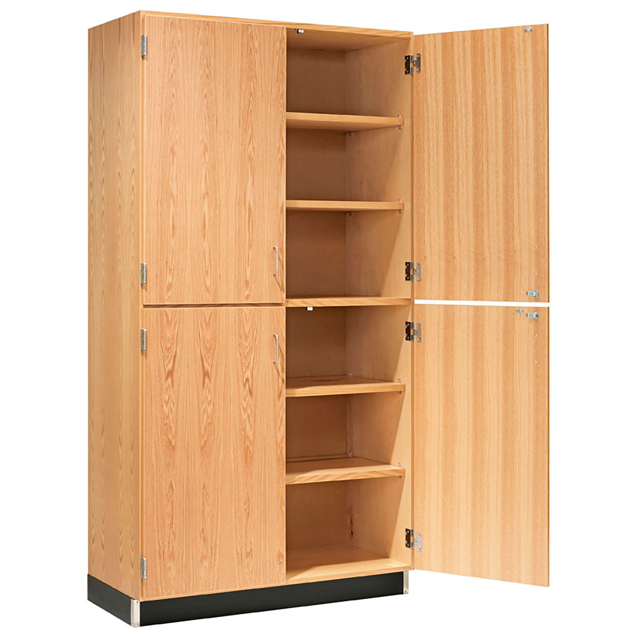 Access Tall Storage with Split Doors, 36"W x 22"D x 84"H, Red Oak