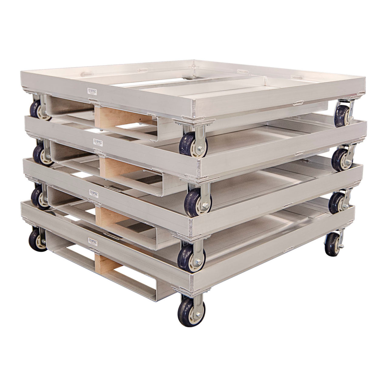 Bulk Container Aluminum Dolly, End Load, 49"L x 46"W, 2000 lb. Cap.