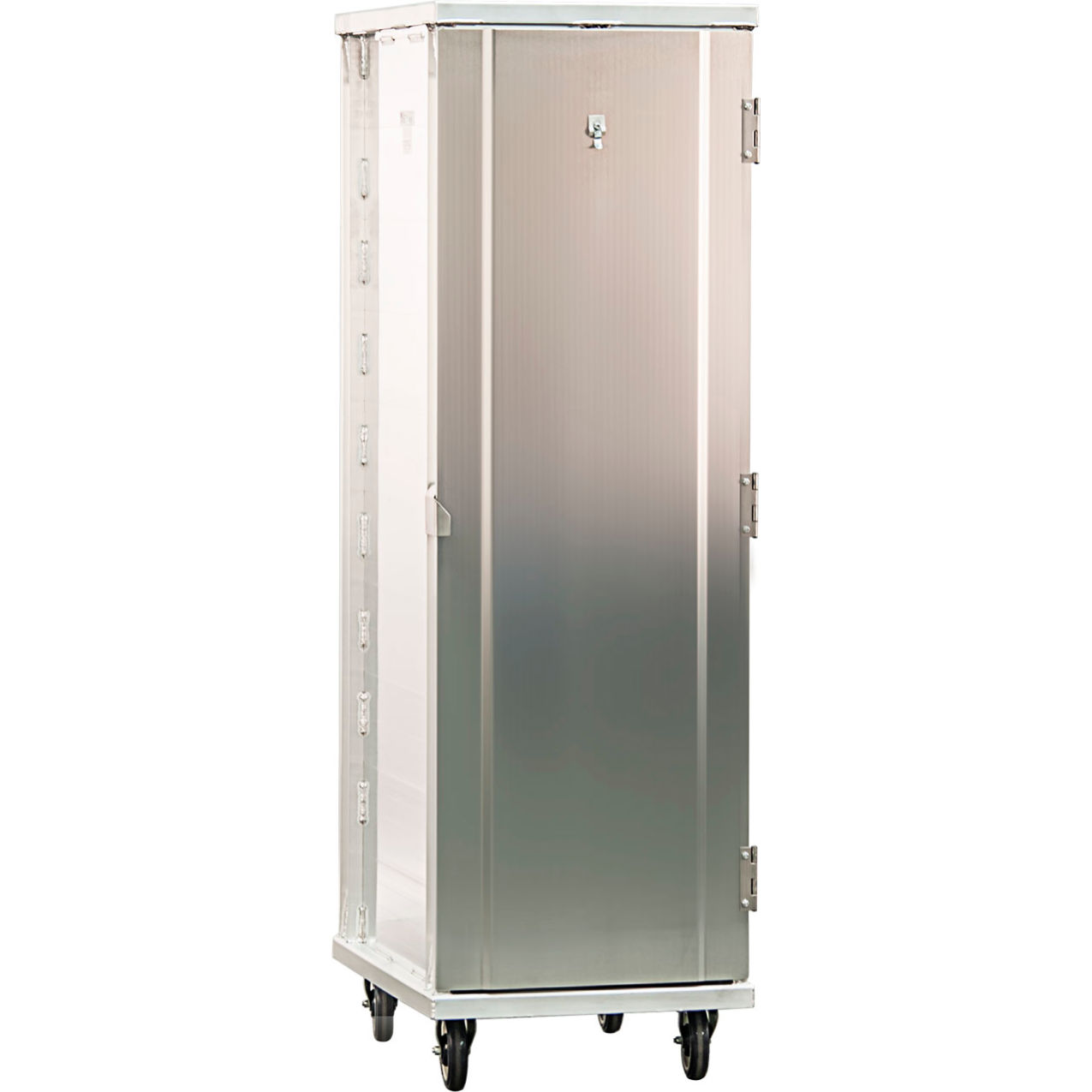 Heavy Duty Enclosed Cabinet, 40 Pan Capacity, 68" Height, Aluminum