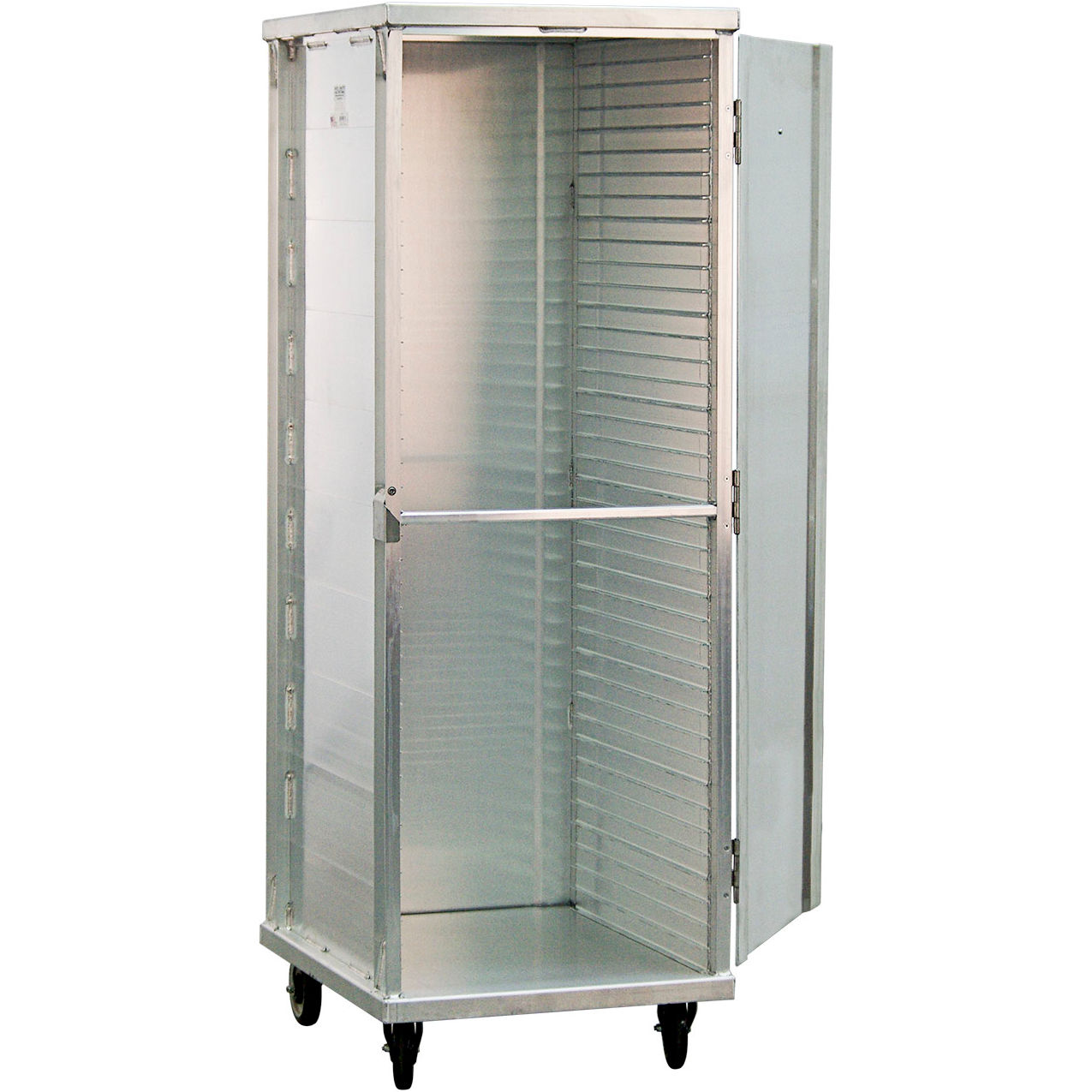 Heavy Duty Enclosed Steam Table Pan Cabinet, 69"H, 24 Pan Capacity, Aluminum