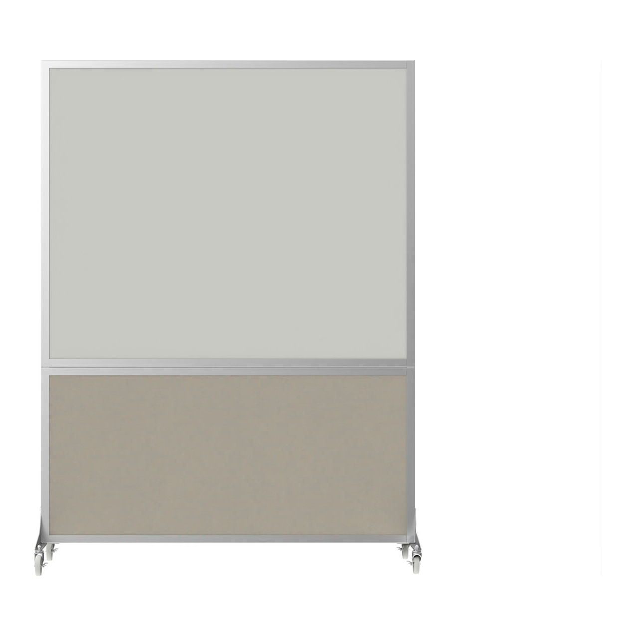 Mobile Room Divider, Whiteboard, 6'H x 5'W, Sand