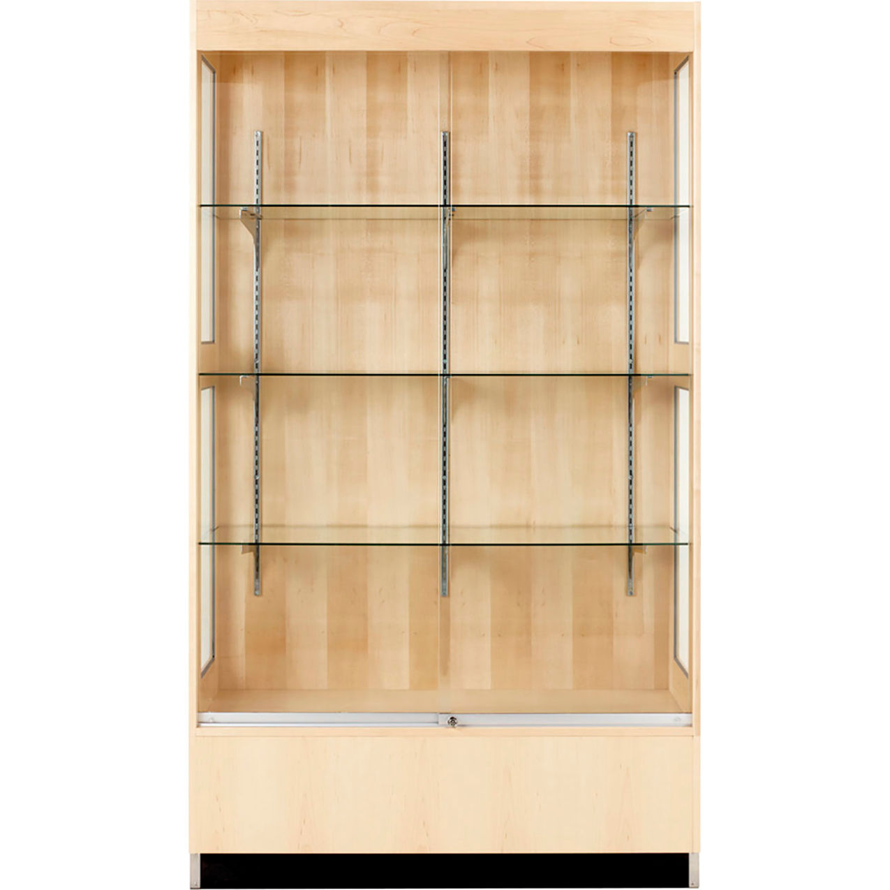 Access Display Case, 48"W x 22"D x 84"H, Maple