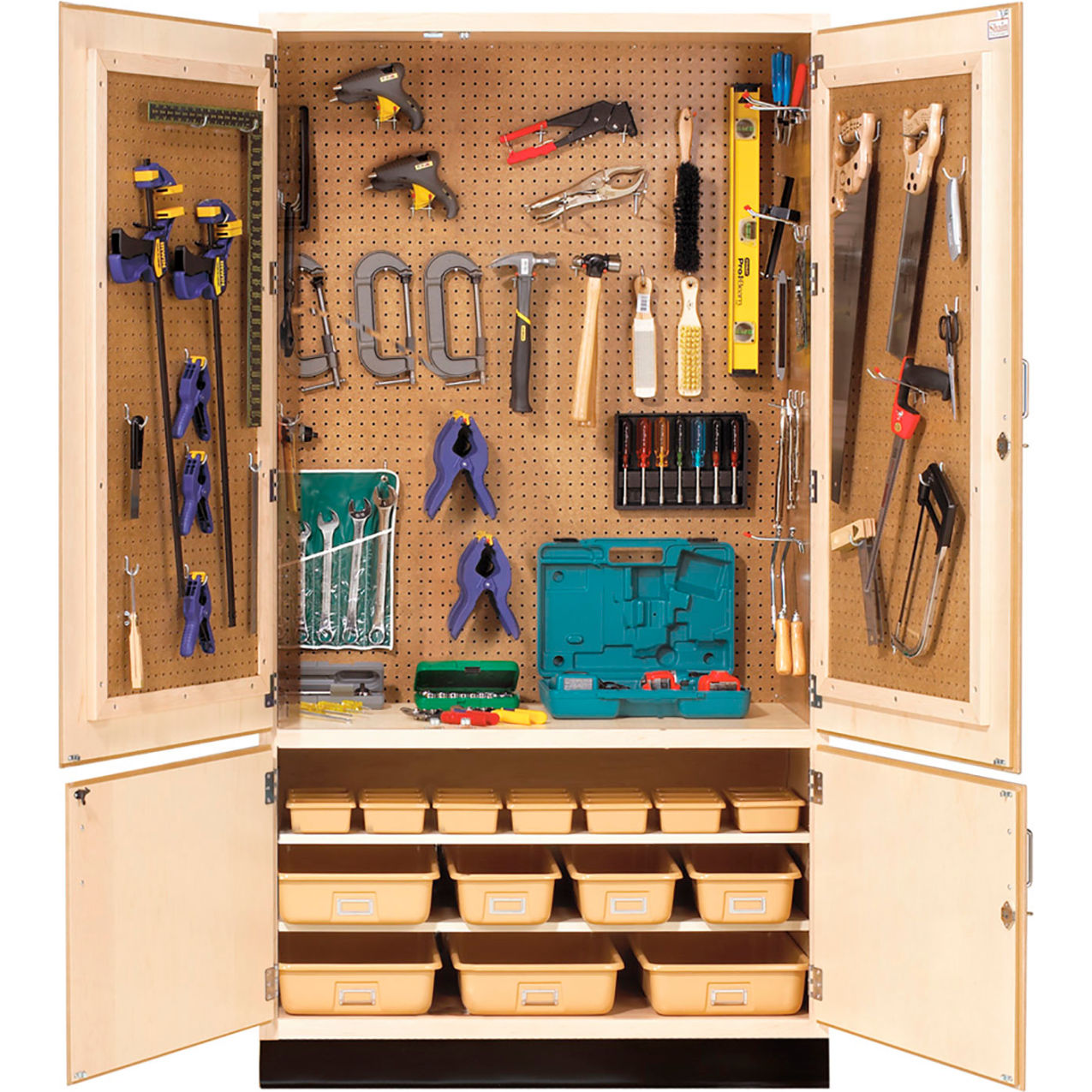 Diversified Spaces Tool Cabinet, 48"W x 22"D x 84"H, Maple