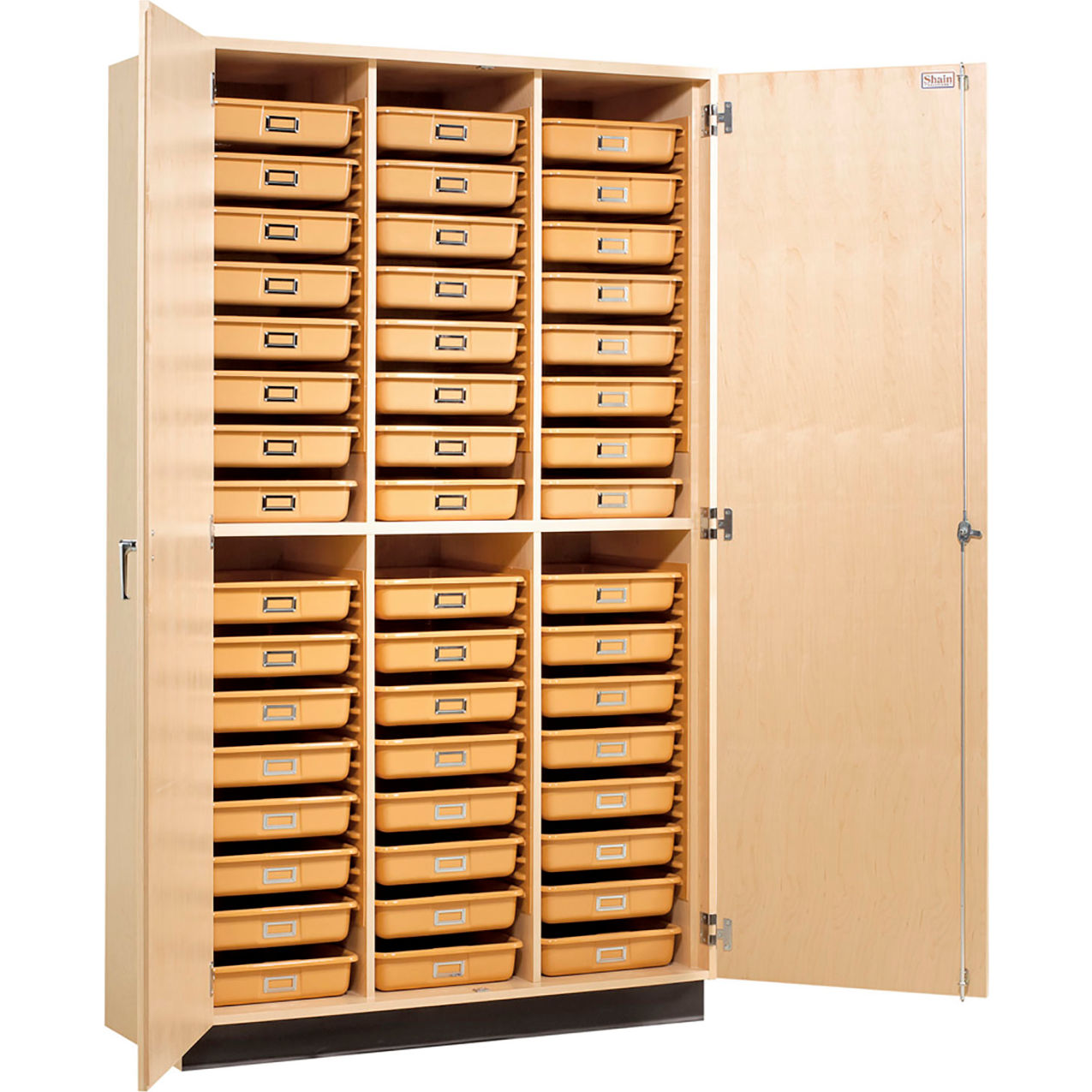 Access Tote Tray Storage Cabinet, 48"W x 22"D x 84"H, Maple