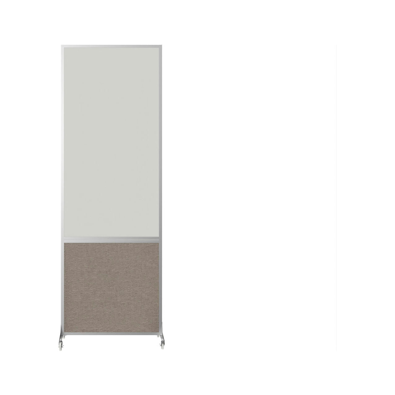 Versare DivideWrite Mobile Room Divider, Whiteboard, 6'H x 2'W, Warm Pebble