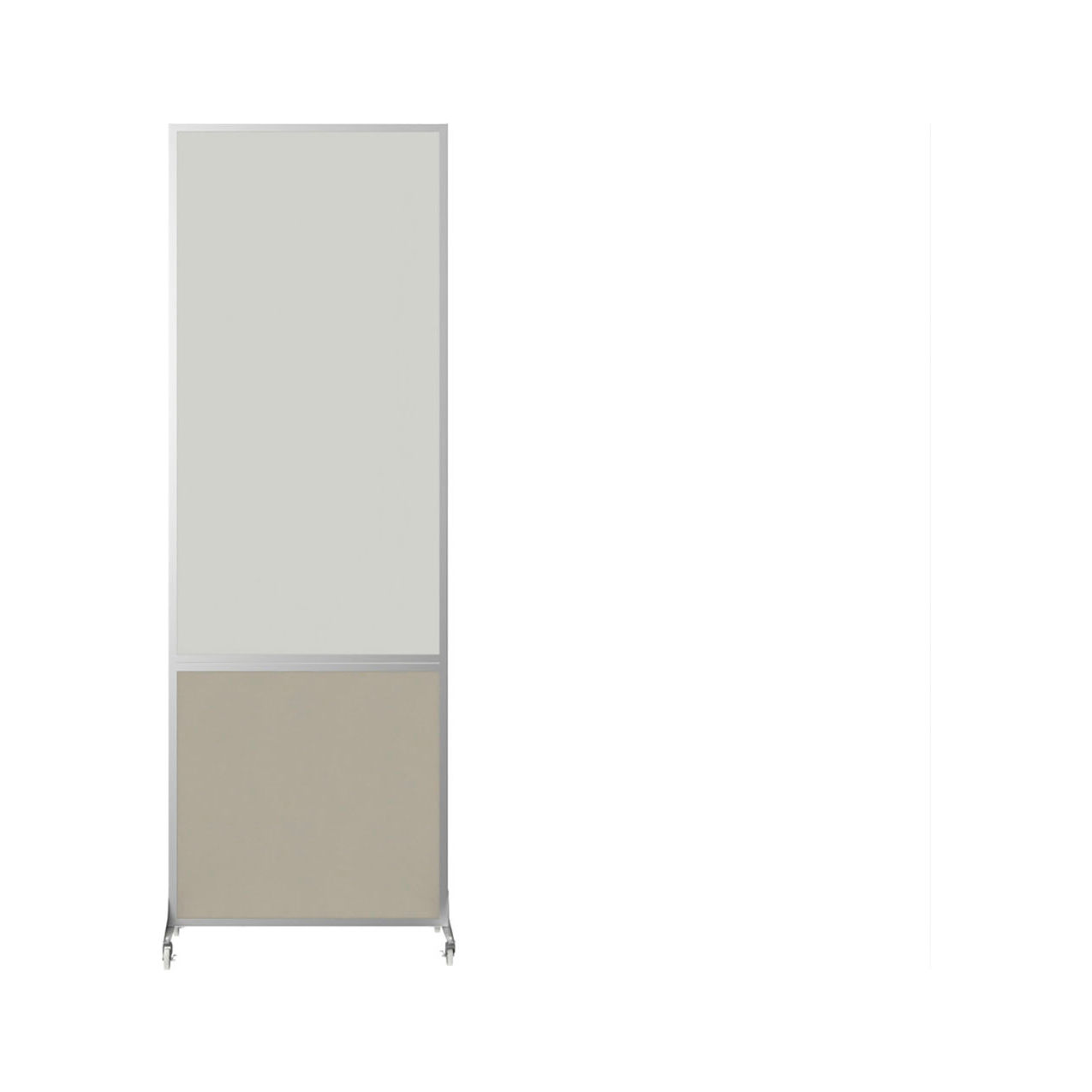 Mobile Room Divider, Whiteboard, 6'H x 2'W, Sand