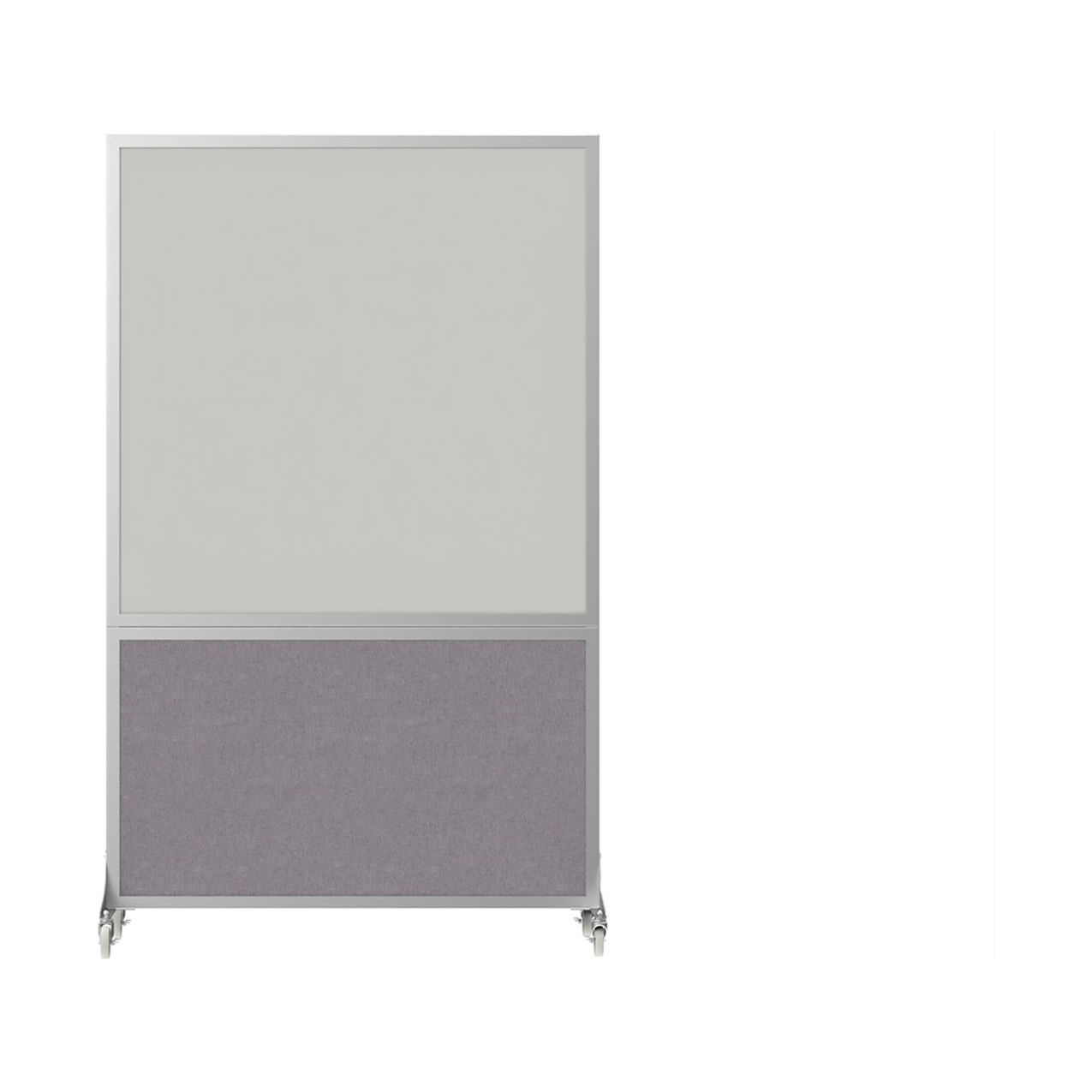 DivideWrite Mobile Room Divider, Whiteboard, 6'H x 4'W, Cloud Gray
