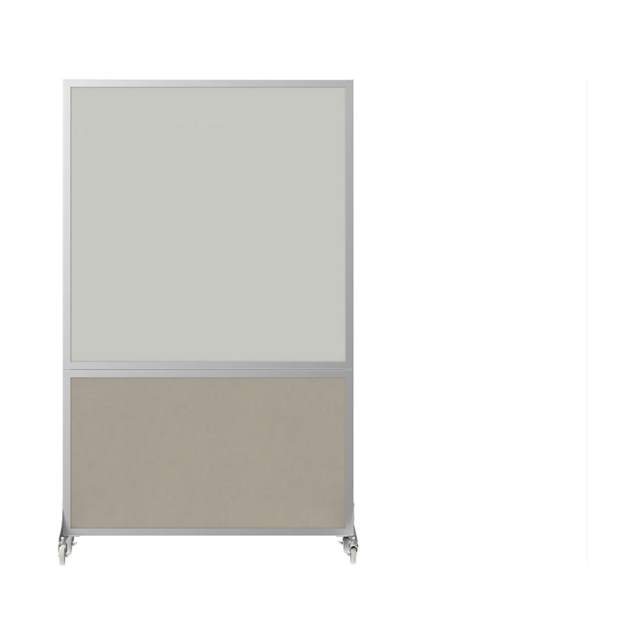 Mobile Room Divider, Whiteboard, 6'H x 4'W, Sand
