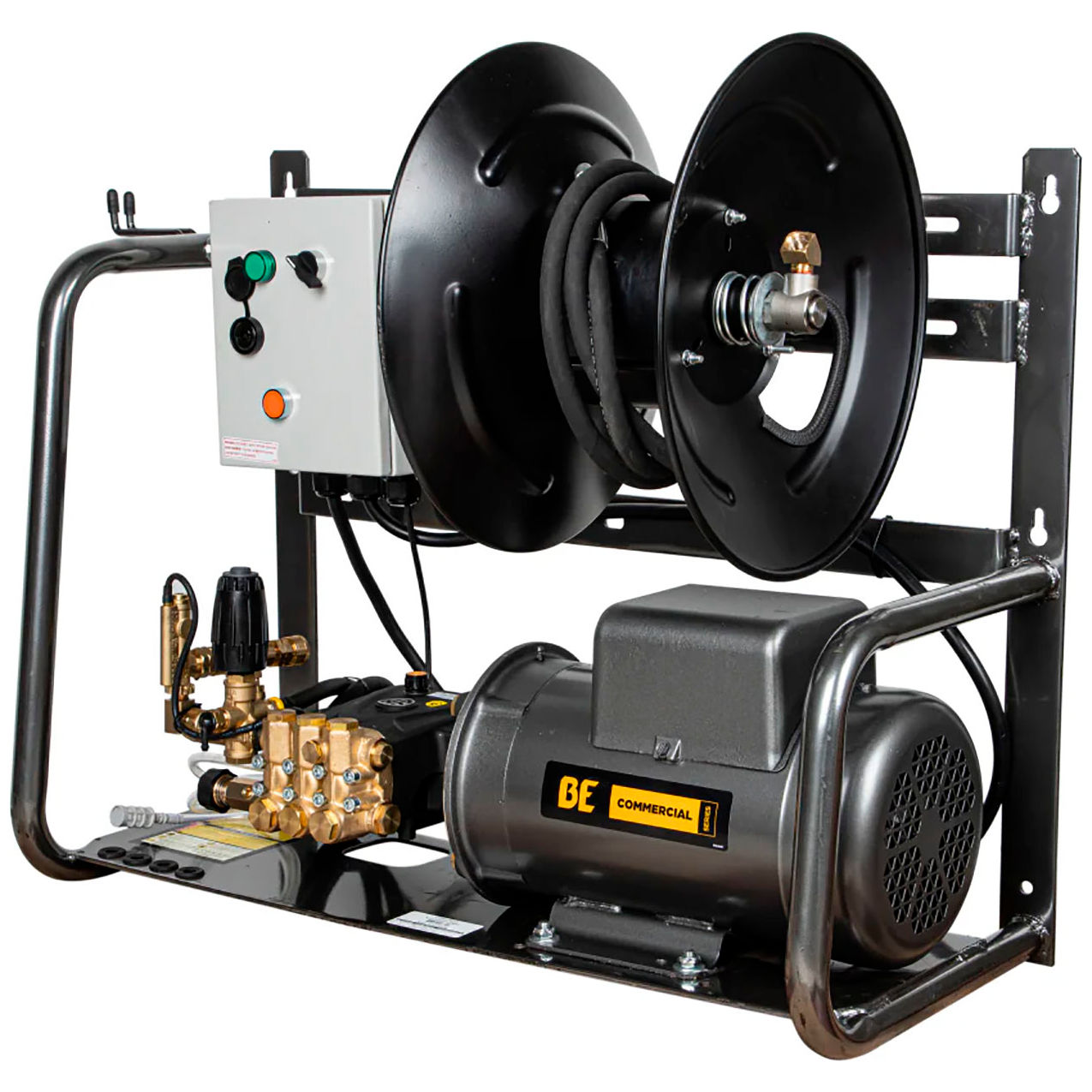 Cold Water Electric Pressure Washer, Wall Mount, 2000 PSI, 5 HP, 4 GPM, 230V, Black