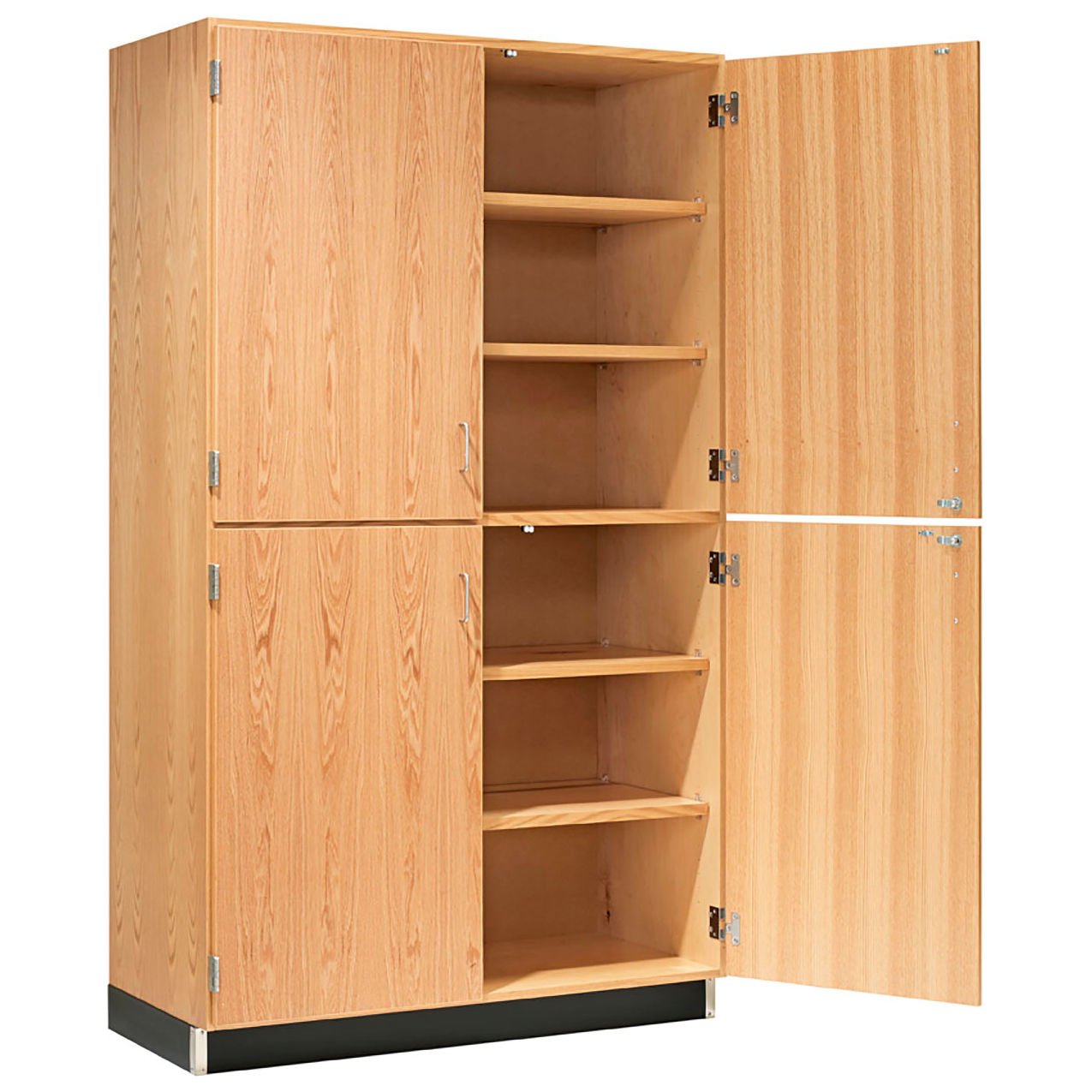 Access Tall Storage with Split Doors, 48"W x 22"D x 84"H, Red Oak