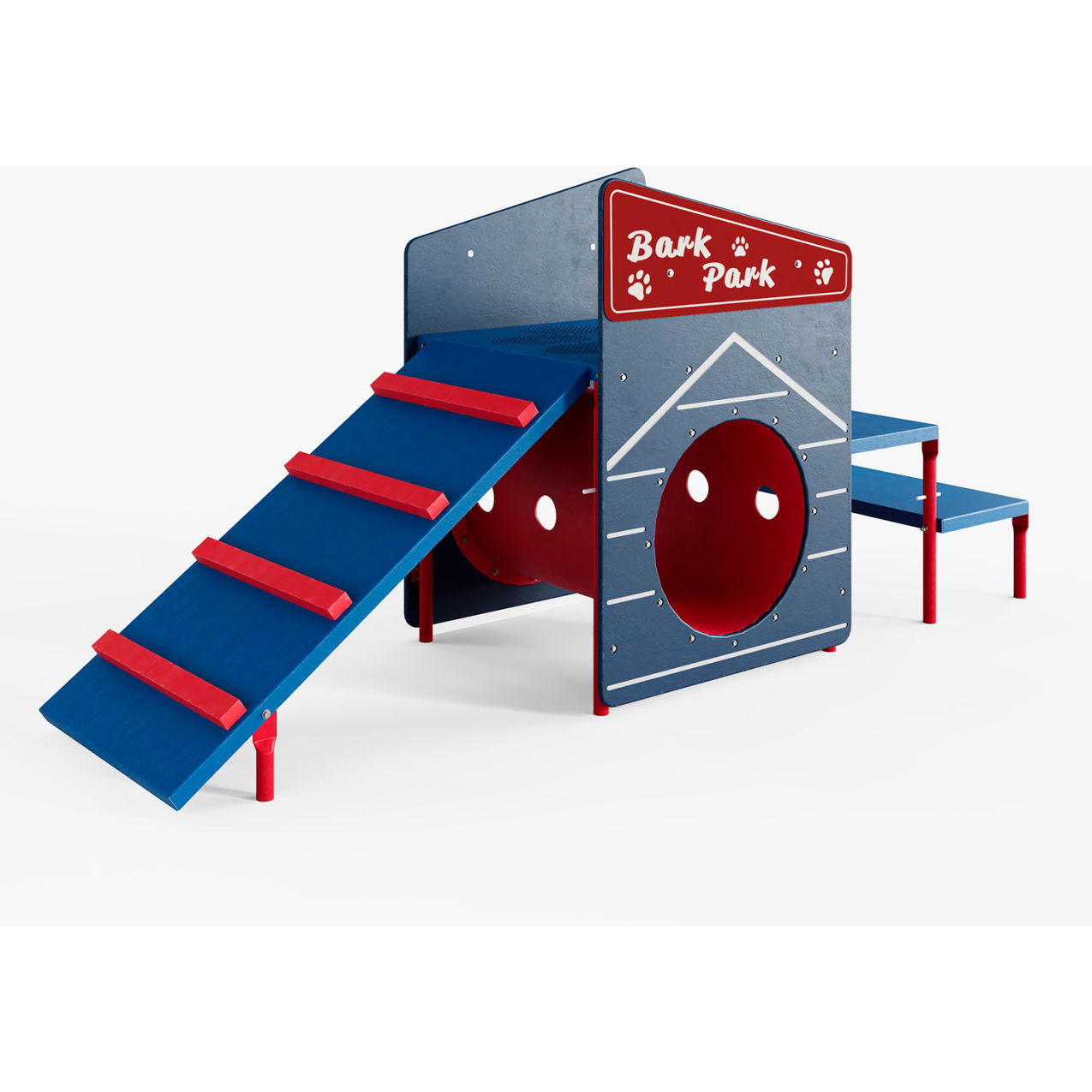 Dog House Pup Clubhouse, Inground Mount, Natural
