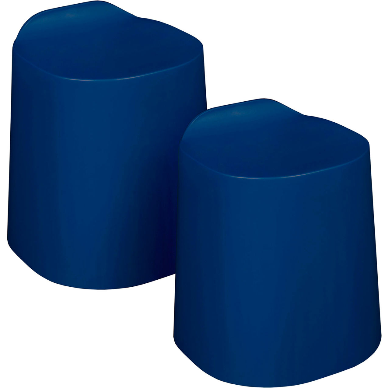 18" Plastic Classroom Stackable Stool, Navy Blue, Pack of 2
