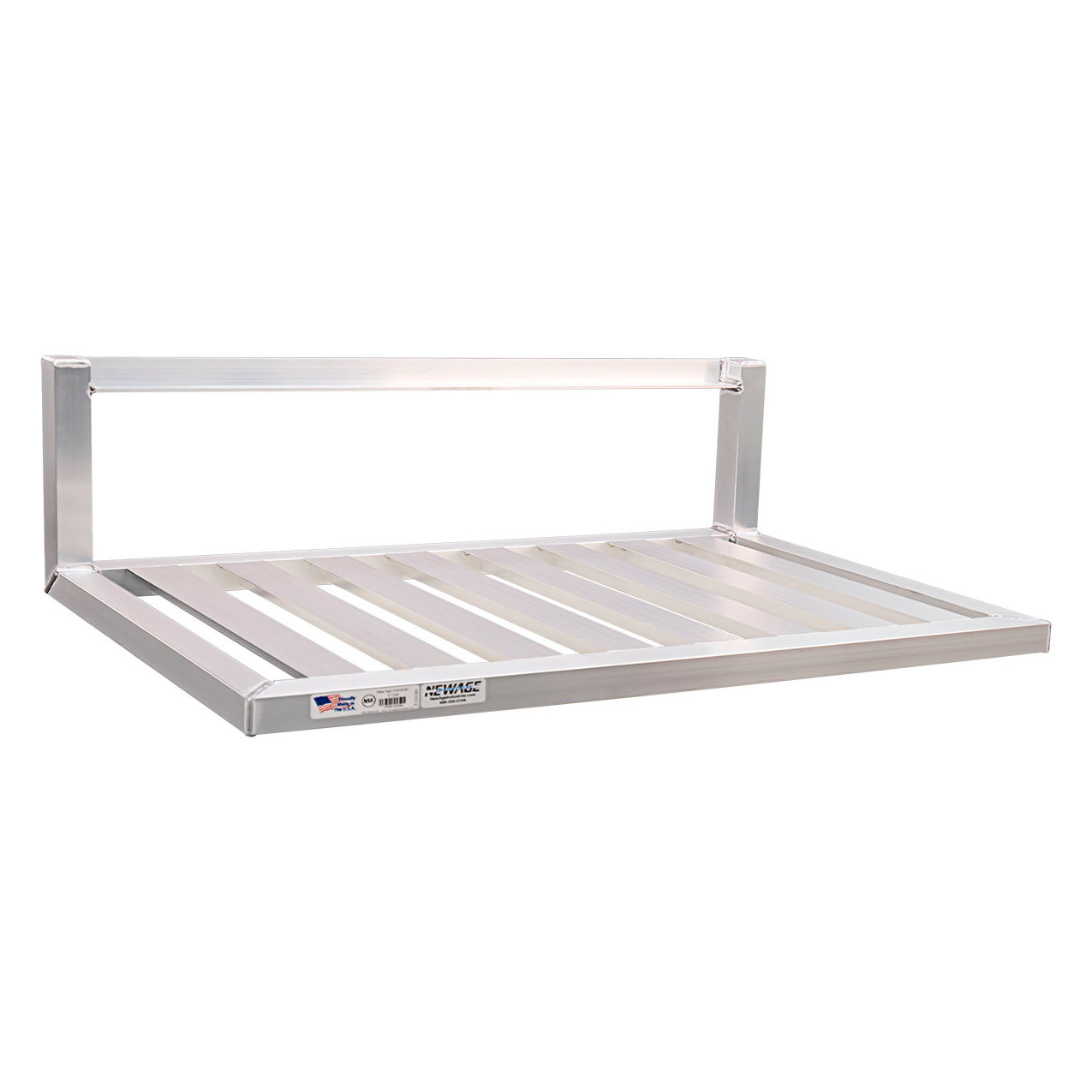 Inverted Heavy Duty Wall Mounted Aluminum T-Bar Shelving, 1 Shelf, 36"W x 20"D x 12"H