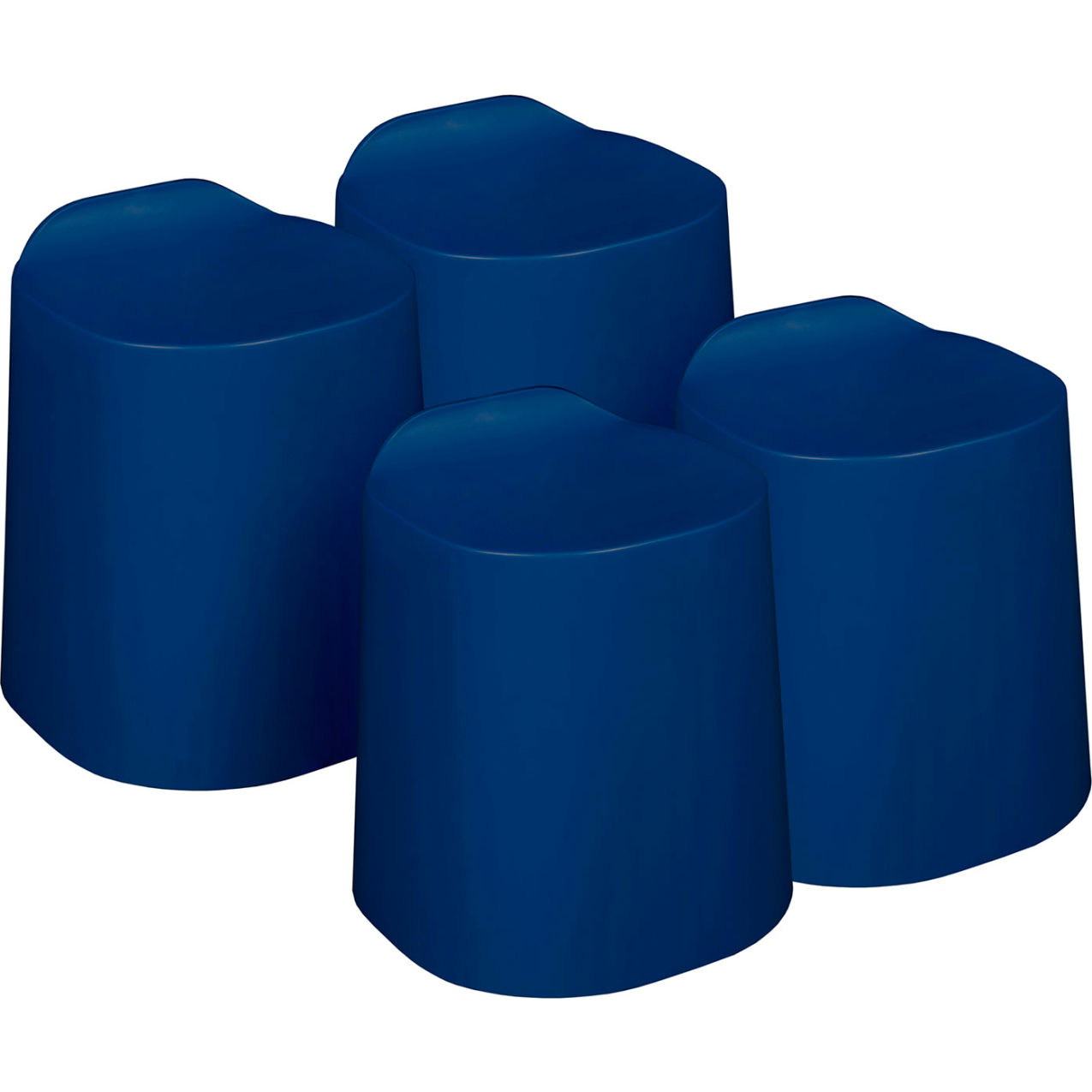 18" Plastic Classroom Stackable Stool, Navy Blue, Pack of 4