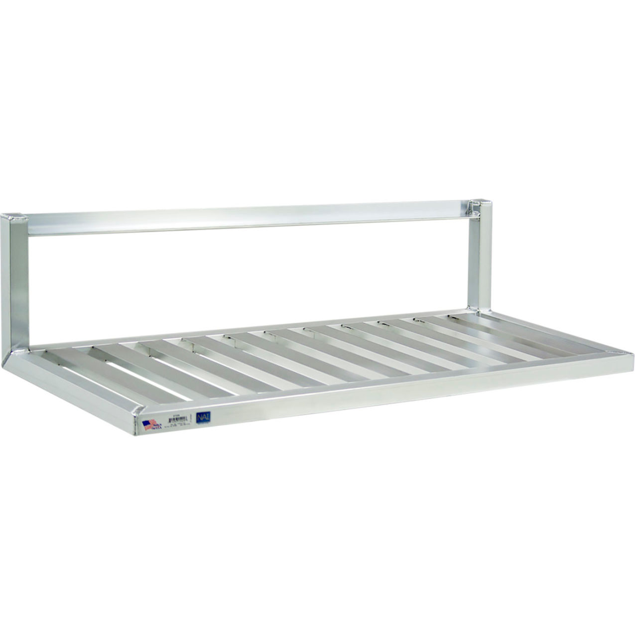 Inverted Heavy Duty Wall Mounted Aluminum T-Bar Shelving, 1 Shelf, 48"W x 20"D x 12"H