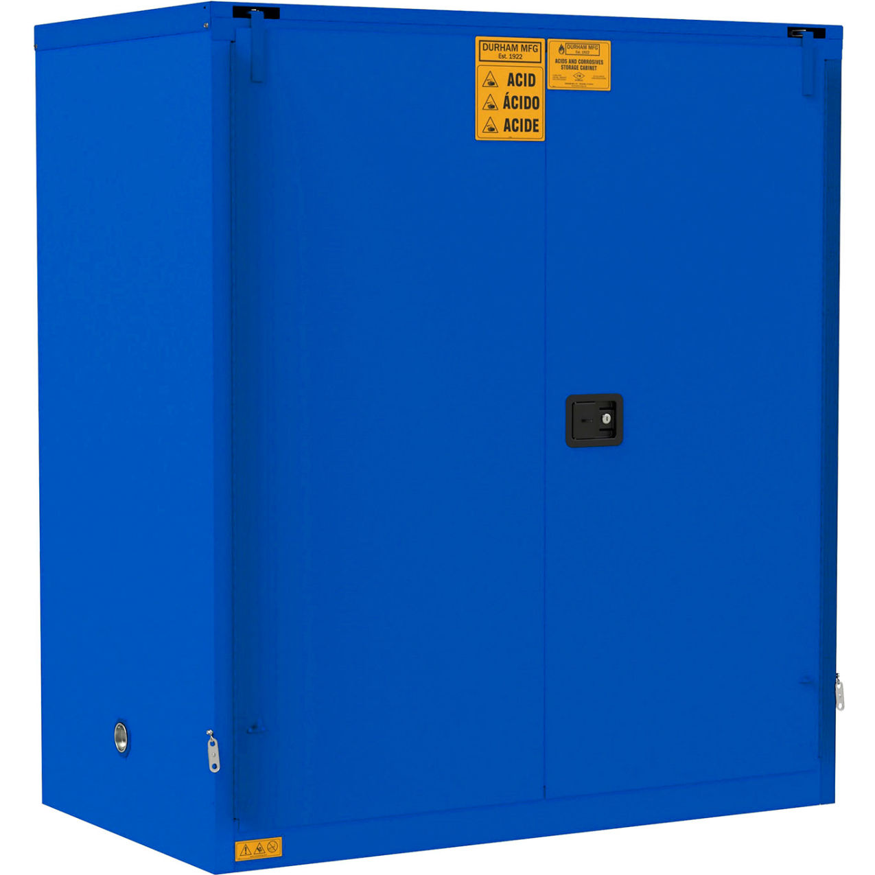 Corrosive Storage Cabinet, Self Close, 120 Gallon Capacity, 59" Width x 34" Depth x 66-5/16" Height